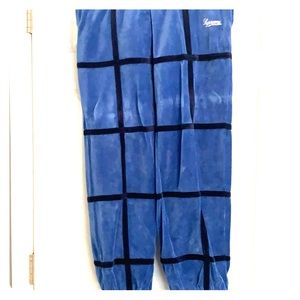 supreme grid taping velour pant